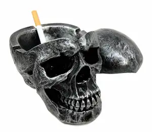 流行头骨设计树脂头骨手工搞笑烟灰缸带盖