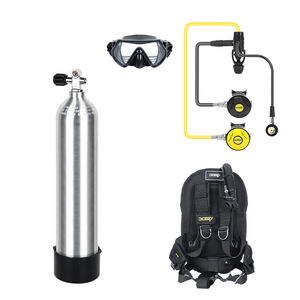 مجموعة غوص تقنية من الألومنيوم الطيراني سعة 6 لتر - معدات BCD كاملة + أسطوانة عالية الضغط للغوص العميق بدون قلق - Product Image 1