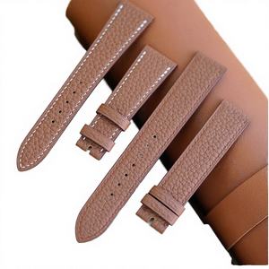 Correa de reloj de cuero ajustable y transpirable para reloj inteligente, pulsera universal de 20mm con hebilla de acero inoxidable - Product Image 4