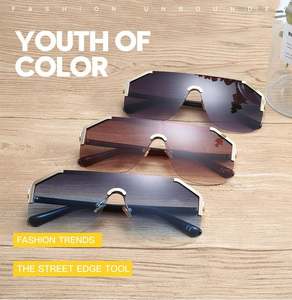 Gafas de Sol Vintage 2020, Montura Metálica, Ovaladas, Grandes, Protección UV400, Antiviento, Estilo Steampunk, para Hombre y Mujer - Product Image 6