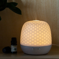 SCENTCARES Pure Plante Huile Essentielle Led Diffuseur Caoutchouc Bois Base Céramique Aromathérapie Pulvérisation Air Froid Humidificateur Diffuseur