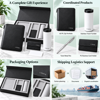 Coffret Cadeau d'Affaires Exécutif Personnalisé : Porte-documents A5, Stylo Métallique, Porte-cartes, Gobelet de Voyage – Idéal pour Réunions Clients de Conseillers Financiers