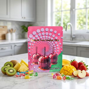 Sacchetto Personalizzato <span class=keywords><strong>da</strong></span> 3,5g in PE UV 3D con Chiusura a Zip in Alluminio, Antiodore, per Confezionamento di Alimenti e Biscotti - Product Image 2