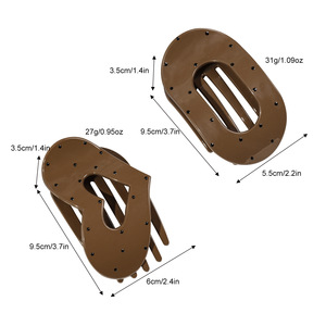 Épingles à cheveux ovales brillantes et élégantes, épingles à cheveux plates en plastique pour tresses, accessoires capillaires en gros directement de l'usine - Product Image 3