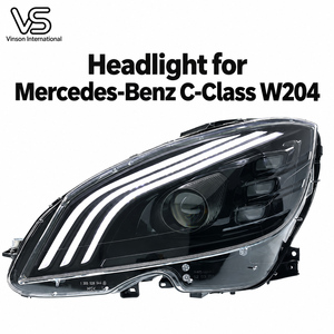 Phare LED W204 2007-2010 avec projecteur et feux de jour pour Mercedes-Benz Classe C – Remplacement personnalisé pour commandes en gros en atelier - Product Image 1