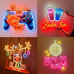 Letreros de Neón Personalizados con Logotipo de Empresa, Diseño de Neón Impreso con UV, Letrero Luminoso LED con Logotipo Personalizado para Barbería, Cafetería, Floristería - Product Image 4