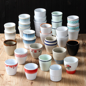 Xiangyuan melamine tableware cups, restaurant tea cups, creative and shatterproof cups, imitation porcelain <b>plastic</b> water cups, - Product Image 1