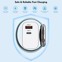 Cargador HYTO para Apple Watch, Inalámbrico Magnético de 23W, Doble Puerto (USB-C+USB-A), Bloque de Carga Rápida de Pared, Enchufe de Viaje, Cargador para iWatch