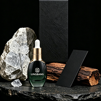 Botol Kemasan Kosmetik Kaca Kosong Berkualitas Tinggi dengan Gradasi Mewah 30ml 50ml Pipet Serum Minyak Esensial Pipih
