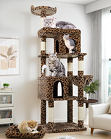 Arbre à chat robuste et robuste pour grands chats et Maine Coon 20 livres + 72 pouces de hauteur 6 griffoirs hamac tour pour chat