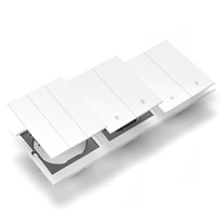 Interruptores y Enchufes de Pared WESA Ultrafinos con Botón Pulsador de 1/2/3 Vías, Enchufe Europeo de 1/2 Vía, Combinación Libre, Diseño Moderno de Lujo