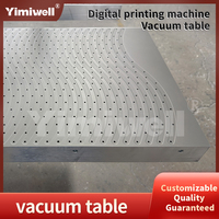 Table de travail sous vide pour impression numérique multi-creux, avec rainures en S/maillons/réglées/horizontales pour divers supports d'impression