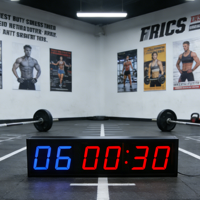 Timer Digital Gym Besar 4 inci, Jam Dinding Countdown Multifungsi, Timer Interval Terprogram, Layar LED Akurasi Tinggi untuk Rumah dan Gym