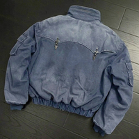 Veste de travail pour homme, style bomber, en toile vieillie, résistante à l'eau, avec boucle métallique lavée et fermeture à boutons, de style vintage, du fabricant Workwear Jacket Manufacturer.