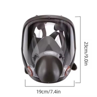 Masque respiratoire tactique anti-toxique et anti-poussière de haute qualité 6800, réutilisable, lavable, à 3 couches, avec filtre chimique