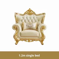 Canapé en cuir véritable en forme de U de style européen, trois places, démontage et montage, cuir de vachette doré champagne haut de gamme pour la chambre/la villa