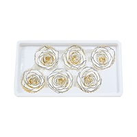 Vente chaude Éternelle Rose Fleur Préservé Rose Tête Argent Or Rose Préservé Pour Toujours Tête De Fleur
