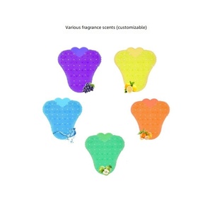 Tabletas Desodorantes Triangulares para Urinarios, Almohadillas de Gel de Sílice, Insertos Eliminadores de Olores, Hojas Aromáticas con Púas, Filtros, Aroma a Limón - Product Image 3
