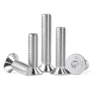 Vis à tête fraisée hexagonale en acier inoxydable 304, boulons à tête plate M3 M4 M5 M6 M8 M10 - Product Image 1