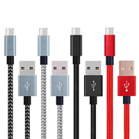 Rock — câble Micro USB V8 tressé en Nylon, charge rapide, pour téléphone et tablette Android