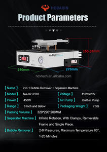 NASAN B2 + Pro 2in1 Séparateur de bulles LCD Pas besoin de compresseur d'air Pompe à vide pour réparation d'écran plat incurvé de téléphone - Product Image 5