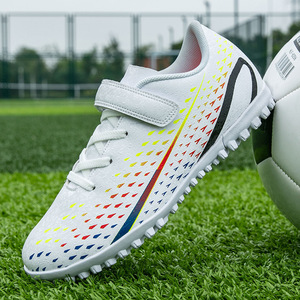 รองเท้าฟุตบอลเด็ก TF studs Velcro Boys ยางตาข่ายสังเคราะห์ outsole รองเท้ากีฬาฤดูใบไม้ผลิ midsole - Product Image 3