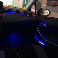 Kit d'amélioration de la bande lumineuse intérieure du tableau de bord Cardoo 64 couleurs en fibre de carbone pour Toyota Auris Corolla IM 2019-2023