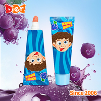Vente en gros de bonbons tube de dentifrice de marque privée personnalisé gomme à mâcher liquide à bulles saveur de fruits sucrés jouet de bonbons pour enfants OEM/ODM