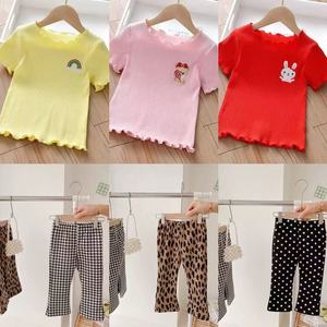 All'ingrosso in cina set di vestiti estivi per bambini t-shirt <span class=keywords><strong>abbigliamento</strong></span> per bambini a maniche corte per bambini - Product Image 3