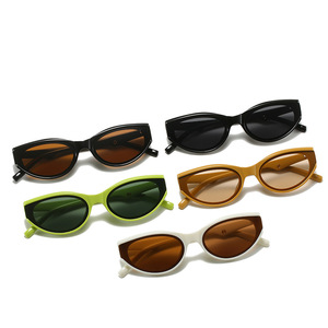Sunray in Stock Popular Ladies Cat Eye <strong>Sunglasses</strong> for Adults <strong>Personalised</strong> Jelly Colour White Red Blue Frames Made PC Material - Product Image 1