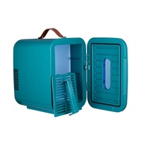 Vente en gros, mini réfrigérateur portable, table de maquillage, petit réfrigérateur vert 10L à double usage pour la maison