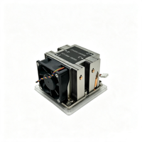 Refroidisseur de processeur de serveur actif 205W 2U LGA3647-S82, carte mère carrée, 4 caloducs en cuivre, plaque de base en cuivre, dissipateur thermique à ailettes en aluminium