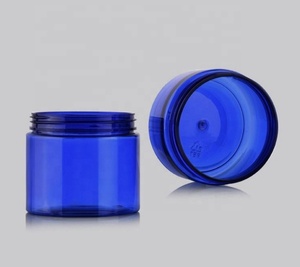 New Arrival 50g PET <b>Plastic</b> Bottle Blue Straight Sided Cosmetic Lotion Cream <b>Jar</b> - Product Image 3