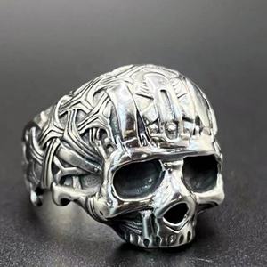 Anillos de Acero Inoxidable 316L, Anillo Gótico de Calavera de Demonio, Estilo Punk, Anillo de Cuerno Largo, Accesorios para Hombre, Anillo de Estilo Vintage - Product Image 4