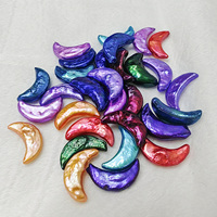 Perles d'eau douce naturelles baroques en forme de lune, irisées et colorées, à fort brillant, pour la fabrication de bijoux, vente en gros pour usines