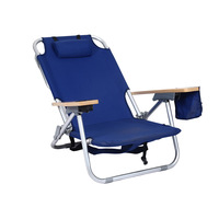 Chaise de plage classique de sac à dos plat de soutien extérieur de vente chaude 250Lbs avec l'oreiller