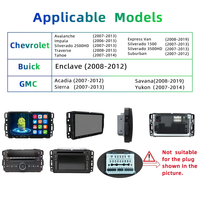 Autoradio Android 8 pouces avec résolution 1024*600, 1 Go de RAM, 16 Go de ROM, Bluetooth et Wifi, Mirror Link, Navigation GPS pour GMC Chevrolet