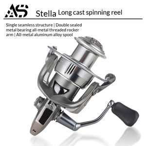<span class=keywords><strong>Moulinet</strong></span> Spinning Gauche FT, Rapport de Transmission 5.2:1, 6 Roulements, Bobine en Alliage d'Aluminium, Système Bi-Vitesse, Lancer Instantané, Pêche en Ligne, en Lac - Product Image 2