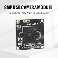 8MP IMX317 8mm 40 grados sin distorsión 4K módulo de cámara USB 3840*2160 30FPS controlador libre para reconocimiento facial
