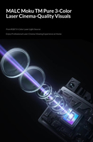 Projecteur laser intelligent 4K JMGO O3 Pro |   Projecteur de cinéma maison et de jeux à ultra courte focale, 4 Go + 64 Go, Android 9.0, Wi-Fi