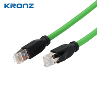 Connecteur de câble Ethernet KRONZ RJ45 1.5A courant 48V 26AWG câble blindé en PVC vert connecteur réseau RJ45 droit