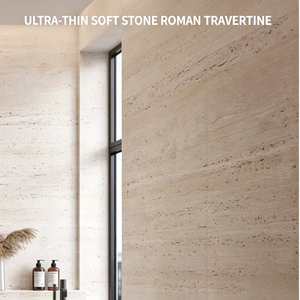 Pannelli Flessibili in <span class=keywords><strong>Pietra</strong></span> Ceramica Morbida Effetto Travertino Romano, Adesivi Decorativi da <span class=keywords><strong>Parete</strong></span> per Ristrutturazione Negozi di Abbigliamento - Product Image 6
