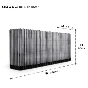 Credenza Moderna ed Elegante Ispirata alle Trombe dell'Organo Sacro con Finitura in Oro o Nichel, Arredamento per Ville - Product Image 5