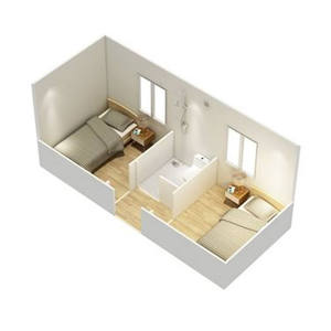 20 FT 40FT Confortável Novo Material Casa Simples Pequena Casa Shipping Container Aço Quadros Casas Preafricanas - Product Image 5
