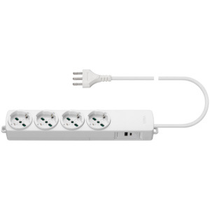 Power Strip 4 Way <b>With</b> <b>Usb</b> A And <b>Usb</b> C White 34.1 Cm Length - Product Image 1