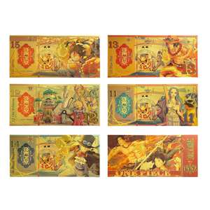 15 Billetes Conmemorativos de Plástico y Metal con Lámina Dorada, Coloridos, de una Sola Pieza, para Regalos de Cumpleaños y Colecciones de <span class=keywords><strong>Anime</strong></span> - Product Image 6
