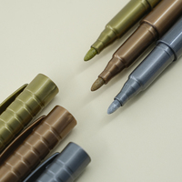 Stylo Marqueur Métallique 12 Couleurs avec Effet Métallique pour Dessin et Ensemble de Cartes Cadeaux Emballage Ensemble de Marqueurs Artistiques