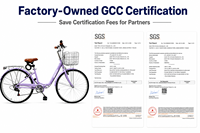 Vélo Urbain Classique Direct Usine 24/26 Pouces Cadre Acier Vélo de Ville Commuter 7 Vitesses Fourche Rigide Certificat Conformité GCC