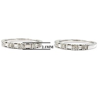 Bague classique en or blanc 18 carats de haute qualité avec diamant rond taille brillant pour fiançailles ou mariages féminins