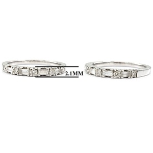 Anillo Clásico de Diamantes de Corte Brillante Redondo en Oro Blanco de 18K de Alta Calidad para Compromiso o Bodas - Product Image 2